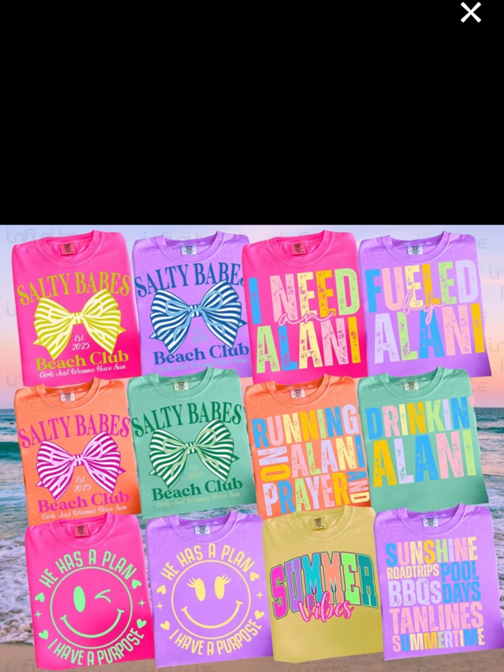 Colorful Summer Pack Graphic Tees - Assorted Brights